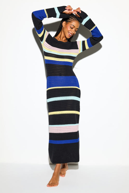 Giselle L/S Crochet Dress