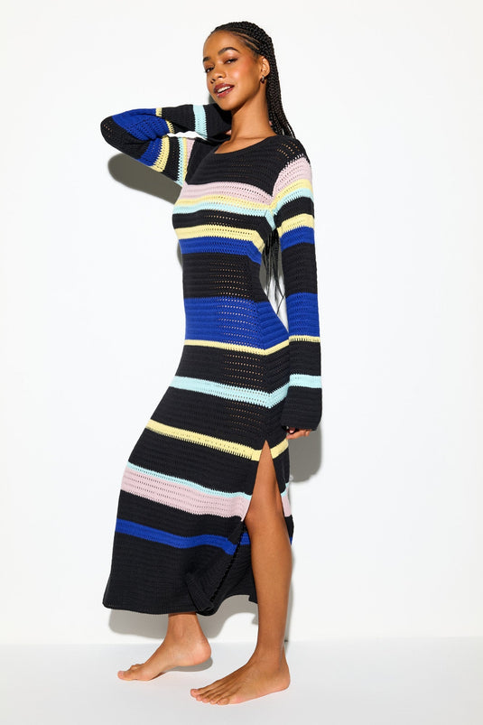 Giselle L/S Crochet Dress